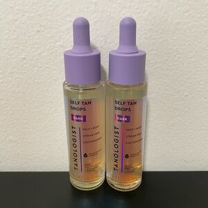 Tanologist Self Tan Drops x2 Bundle NEW SEALED Dark Face Body Tanning 1.01 oz